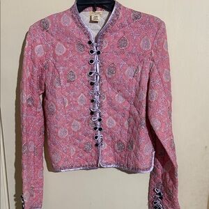 Jill Stuart Pink Paisley Blazer